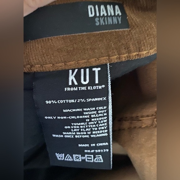 NEW w/TAGS KUT from the KLOTH HIGH RISE DIANA FAB AB SKINNY CORDUROY Size 24W - Picture 11 of 11